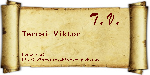 Tercsi Viktor névjegykártya